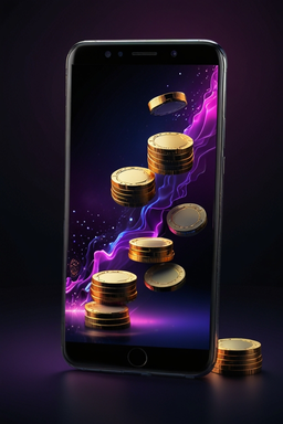 Móvil con app de casino